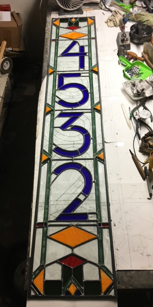 Stained Glass House Numbers